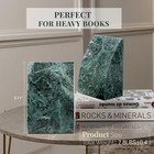 Marble Bookends For Shelves  8lbs Large Stone Bookends For Heavy Books  Non-s   