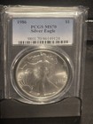 1986 Pgcs Ms70 Silver Eagle
