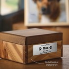 Custom Pet Memorial Urn Nameplate  Personalized Funerary Plaque For Dog Ashes