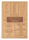 1941 Syracuse Chiefs Game Program Vs  Newark Bears     Unscored