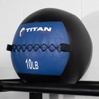 Titan Fitness 10 Lb Soft Leather Medicine Wall Ball  Color-coded Weight Ball