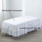 White Ruffled Crib Bed Skirt Double Layer Nursery Toddler Dust Ruffle Bedding   
