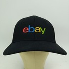 Ebay Trucker Hat Embroidered Colored Logo Black Snap Back Swag  unworn