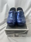 Dansko Eu 39 Us 8 5-9 Blue Water Patent Leather Professional Clogs Shoes