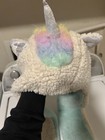 Unicorn Youth Hat scarf  White And Horn On Top With Glove Slots At End Of Scarf 