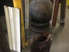 C1880 Heavy Mahogany Newel Post Bannister 39 5    H X 5 5      2 75    Half Post 
