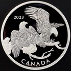 2023 Canada  30 Proof  striking Bald Eagle  2 Tr Oz  9999 Fine Silver Coin W ogp