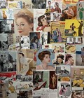 Lot 100 Small Ads   Cutouts 1930s-1970s ephemera collage junk Journals scrapbook