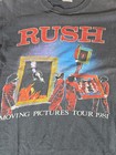 Vintage Rush Moving Pictures 1981 Tour Shirt Geddy Lee Alex Lifeson Neil Peart