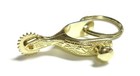 Roping Spur Key Chain Brass Engraved Band Western Novelty Gift New