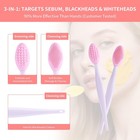 3 Pcs Lip Scrub Brush With Silicone Facial Cleansing Brush 2 Pcs Face Scrubbe   