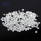 White Cubic Zirconia Gem Beads For Jewelry Making Small Round Cut 10000pcs