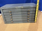 Huot Metal 5 Drawer Drill Bit Index Cabinet Nice Used  Read Description