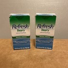Lot Of 2  Refresh Tears Lubricant Eye Drops For Dry Eyes 0 5 Oz Exp 6 28 