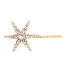 Jennifer Behr Signed  Swarovski Crystal Star  Hair Pin 14k Gold Plated