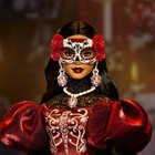 Barbie 2026 D  a De Muertos Doll In Satin Mermaid Dress And Removable Mask