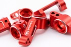 Cr 2wd Aluminum Traxxas Knuckles Set  complete  Fits Slash   Rustler - Red