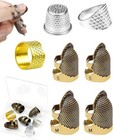Fiveizero Thimble Kit       7 Pcs Sewing Thimbles For Hand Sewing  Metal Finger 