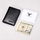 Leather Business Card Case Holder For Men   Women  Italian Calfskin  black 