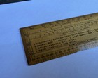 Vintage Original 6  Rectangular Protractor Map Scale Measuring Ruler Old Tool