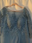 Azazie Mother Of Bride Dress Steel Blue  Size 18 Nwt Bridesmaid Mother Of Groom