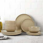 Plates Dishes Bowls Dinner Set 12-piece Stoneware Dinnerware Set For Daily Use
