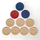 10 Vintage Poker Chip Airplane Jockey On Horse Fleur-de-lis