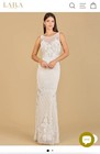 Price Drop- Lara Women   s  Ivory Beaded Wedding Gown Dress Size 10