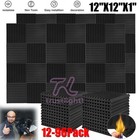 Sound Proof Foam Panels For Walls Self-adhesive 12-96pack 1  X 12  X 12 