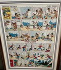 Original 1941 Disney Colored Final Comic Strip Press Proof Wwii Mickey  Goofy