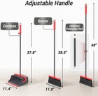 Red Gray Self-cleaning Sweep Kit Long Handle Captures Pet Hair Indoor