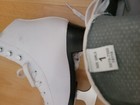 Lake Placid Cascade Girls Size 1 White Figure Ice Skates Gs Blades