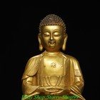 7 old Temple Bronze Gilt Buddhism Shakyamuni Sakyamuni Shakya Mani Buddha Statue