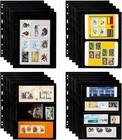 20 Sheets 40 Pages Stamp Album Pages  9-hole Stamp Collection Inserts Double    