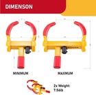 Cartman 2 Packs Heavy Duty Trailer Wheel Lock Open Box Yellow