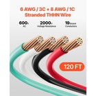 Thhn Wire 6 Awg Black White Red And 8 Awg Green Stranded Copper Wire 120 Ft