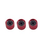 3pcs Red Electric Guitar Volume Tone Control Knobs Dome Metal Potentiometer Caps