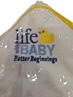 Hooded Towel White   Yellow Duck Cotton Terry Bath Beach Pool Life With Baby New