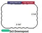 Downspout Elbow 2x3 B Elbow  90 Degree Downspout Elbow   no Crimp   2x3 Downspout