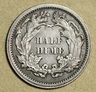 1863 Seated Half Dime Rare Date   Low Mintage 18 000    Xf