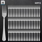 60 Pieces Forks  spoons knives Silverware Set Stainless Steel Flatware  Set