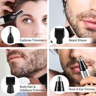 Men Electric Ear Beard Nose Hair Trimmer Eyebrow Mustache Remover Shaver Clipper