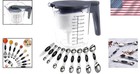 Comprehensive 19-piece Kitchen Measuring Set - Includes  Funnel   Scraper