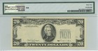 1990  20 Error Note Fr2077-f Pmg 64 Net Atlanta Overprint On Back  008