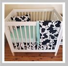 Cow Print Cowboy Style Baby Bedding Western Crib Bedding Set 