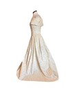 Vintage Jessica Mcclintock Ivory Beaded Jacquard Bridal Wedding Gown