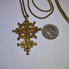 Alva Museum Replica Cyrillic Cross Statement Pendant Chain Necklace Smithsonian