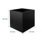 26-inch Cube Metal Steel Planter Box Tree Flower Pot Garden Outdoor Raised Bed