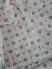 Nursery Baby Crib Skirt Dust Ruffle Cream White Blue Pink Flowers Hearts Vtg