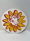 Vintage Elsie The Cow Cardboard Double Sided Advertising Store Sign 18  Diameter